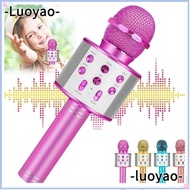 LUOYAO1 Voice Changing Microphone, With Speaker Reverb Sound Effects Wireless Karaoke Microphone, Po