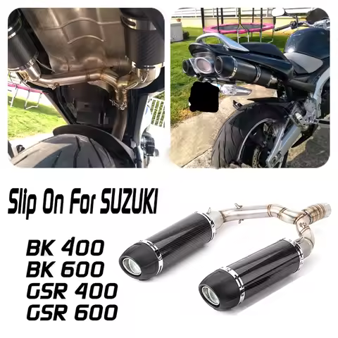 Muffler Exhaust Pipe BK400 For GSR400 GSR600 BK400 BK600 GSR400 Slip On Exhaust Motorcycle