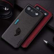 Case For Asus ROG Phone 7 6 coque simple design lightweight durable solid color textile leather cove