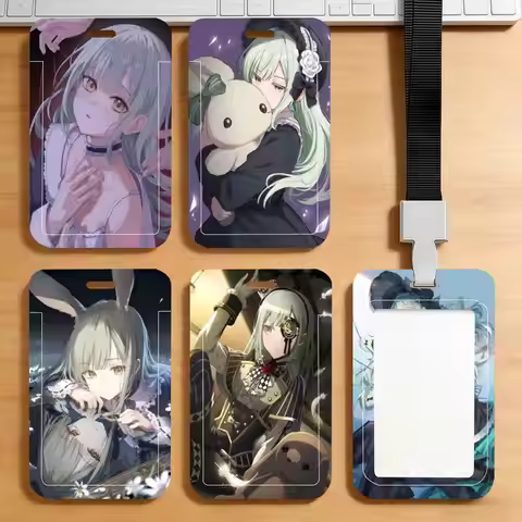 Anime Mortis BanG Dream Ave Mujica ID Card Holder Neck Strap Pendant Door Badge Holder Lanyards Keyc