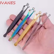 IVANES Body Piercing Tool, Stainless Steel Septum Piercing Tool Dermal Forceps, Creative Ear Stud Na