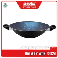 Maxim Galaxy Wok 36cm 30cm Teflon Non-Stick Frying Pan - WOK 36CM, NORMAL PACKING