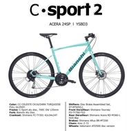 Bianchi C-Sport 2 จักรยานไฮบริดเฟรมอลู ดิสน้ำมัน 24 สปีด ฺ(3x8)