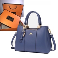 【Spot Eress】 Paula Luxury Leather Handbag Fashionable Midlife Womens Bag Shoulder Bag Zipper Closure
