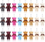 24Pcs 2 3 Mini Teddy Bears Toys 4.7Inch Tiny Doll Plush Stuffed Bears Doll Keychain For Graduation