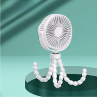 24h ship Kipas Portable Octopus Fan Baby Stroller Fan 5200mah Rechargeable Portable Mini Fan Adjusta