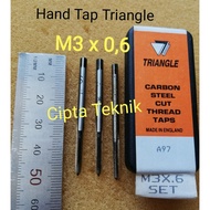 Hand Tap Triangle M3 x 0,6 Handtap M3 x 0.6 Thread Tap M3x0,5 Thread Taps M3x0.6