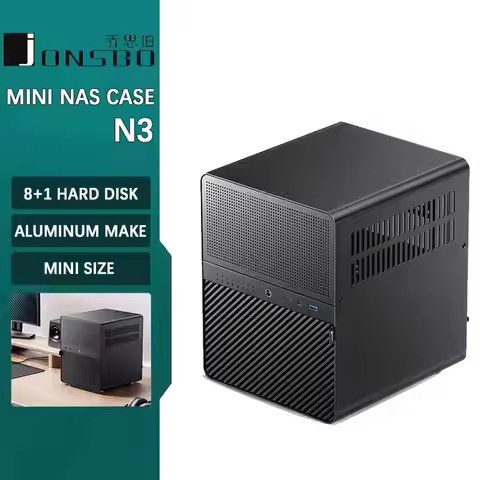 JONSBO N3 Mini NAS Case ITX Mini Aluminum with Steel Plate Support 130mm CPU Cooler Two 100×25mm fan
