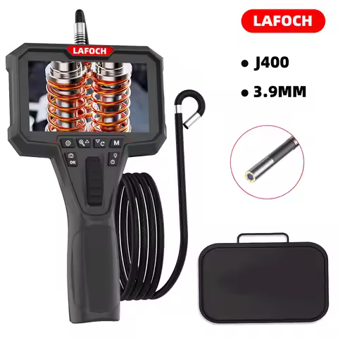 Articulating Borescope with 4.3'' Monitor 1080P 3.9MM HD Steerable Endoscope Camera with Articulated