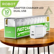 (1 box contains 10 pcs) ORIGINAL ROBOT CHARGER ADAPTER RT-K8 Plus 2.4A USB Power Adaptor Charger Sma