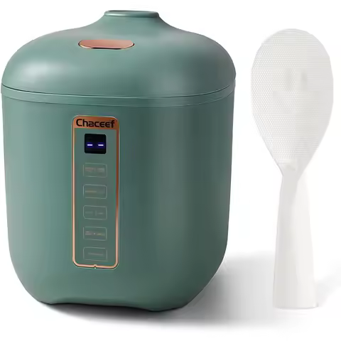 Mini Rice Cooker 2 Cups Uncooked 1.2L Portable Non-Stick Small Travel Rice Maker with BPA Free Mater