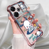 For Realme 14 5G Case pink plating silicone TPU cute Back Cover shockproof cartoon protective phone 