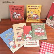 TT 10PCS Cartoon Cute Christmas Paper Gift Bag Candy Biscuit Storage Bag DIY Happy Christmas Gift Bags For Christmas Party Supplies TT