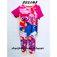 210J J2 HEYOU Girl Cartoon Cotton SS Sleepwear Pajamas Set Baby Shark (8y, 9y, 10y, 11y, 12y)