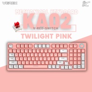 ZIFRIEND ZA981 Pink Keyboard Mechanical Mekanik Biru / Merah Switch Wired RGB Backlit Gaming Keyboar