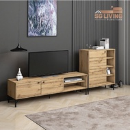 (High Quality✨) 1.2m/1.6m Tv Console TV Cabinet with Legs Shoe Cabinet Shoe Storage Wooden Shelf Living Furniture