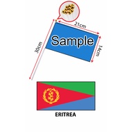 Eritrea Hand Flag With Stick (14x21cm)/ Bendera Tangan Dunia Eritrea (14x21cm)