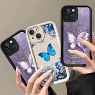 Compatible for OPPO A5X A5 A5i Pro A3 Pro A6 Pro A36 A76 A96 A74 Blue Morpho Dreamy Butterfly Printi