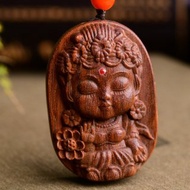 新款原創項鏈 8mm紅奇楠度母 搭配紅瑪瑙 虎牙天珠