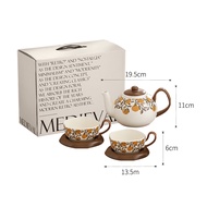 Middle Ancient Style Tea Set suit Housewarming Wedding Gift High-end Exquisite Household Tea Cup Com