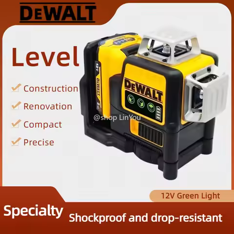 2025 Dewalt DW089LG Degree Vertical 12V Lithium Battery 12 Line Laser 360 Level Outdoor Green Laser 