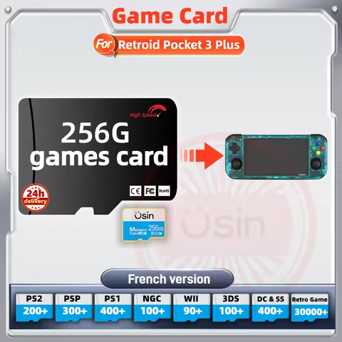 Memory Game Card For Retroid Pocket 3 Plus 4 French version Retro PS2 PSP Games Android Gaming porta