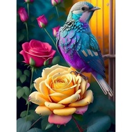 RUOPOTY ชุดภาพวาดพร้อมกรอบโดยตัวเลข40X50ซม. ชุดดอกไม้นกวาดรูปบนตัวเลขสำหรับผู้ใหญ่ฆ่าเวลาของขวัญ Diy