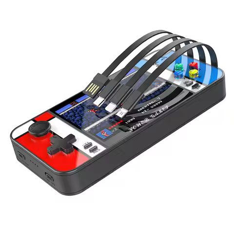 Handheld Game Console Tetris Retro Classic FC Portable Travel Machine Power Bank 2 in 1