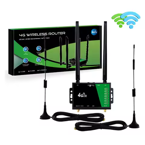 WiFi Router with SIM Card Slot 4 Antennas 4G Wireless Router 150Mbps Firewall Protection Home Router