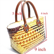 🤞BEG MENGKUANG DARI DAUN MENGKUANG 100% INING + ZIPPER HANDWOVEN HANDMADE 9×6 With