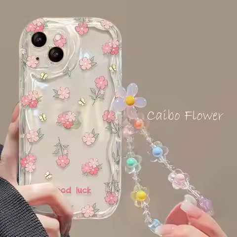 Flower Chain Case for VIVO Y17S Y21 Y19 Y17 Y11 Y20 Y22S Y02S Y76 Y35 Y36 Y50 Y77 Y55 Y78 Plus Y11S 