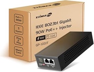 Edimax Pro Gigabit PoE++ 90W (60W/30W/15W Compatible) Injector Adapter, Adds Power to PoE Powered De