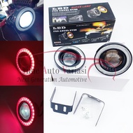 LED FOGLAMP ANGEL EYES 89MM LED FOG LAMP ANGEL EYES UNIVERSAL - Red