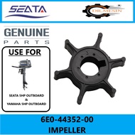 SEATA 6E0-44352-00 IMPELLER GENUINE PARTS FOR 5HP OUTBOARD MOTOR YAMAHA 5HP OUTBOARD IMPELLER KIPAS 