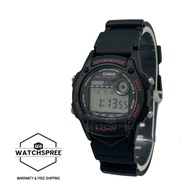 [Watchspree] Casio Digital Dual Time Bio-Based Black Resin Band Watch W220H-1A2 W-220H-1A2