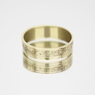 阿爾及利亞硬幣戒指 20 生丁 1975 年男士硬幣戒指 女士硬幣戒指