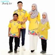 Baju Sukan Jersey Family Set Baju Sukan Muslimah Baju Jersey Baju Set Keluarga Kuning Sport Attire Y