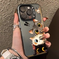 Fun Kitten Suitable for iPhone17 Phone Case 16E Frosted 15promax Foreign Trade Cartoon 11