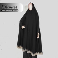 Lace Sleeve Hole Khimar, Full Lace Khimar, Jetblack Khimar / Khimar, Non-ped Khimar,/ Fringe Khimar,