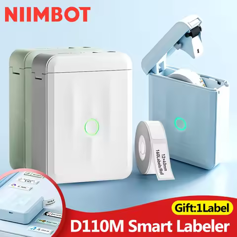 NIIMBOT D110 Upgraded Version D110M Thermal Label Printer Mini Portable Smart Label Maker With Tape