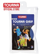 TOURNA GRIP กริปพันด้ามไม้เทนนิสและไม้แบดมินตัน แบบแห้ง Blue- tour pack 10XL grips on roll   TG-10-X