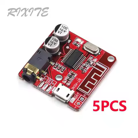 5PCS XY-BT-Mini Bluetooth 5.0 Audio Receiver Board Bluetooth Decoder MP3 Lossless Decoder Board Wire