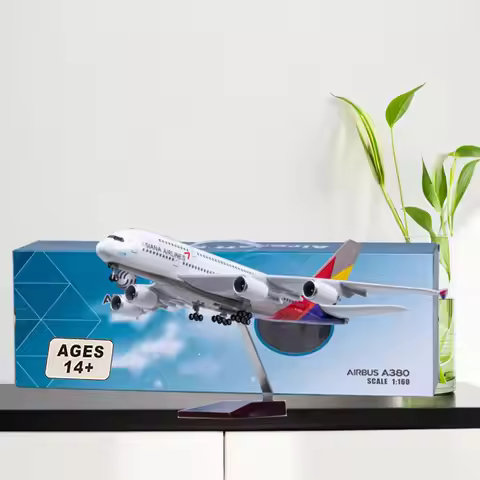 B747 Asiana Aircraft Model 47cm 1:157 Scale for Asiana Airlines Passenger Model Airplane Set Air For