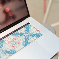 富士山 磁磚系列 / 鍵盤膜 - 深藍