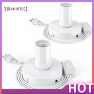 【Yinahiut001】2pcs Polished Metal Desktop/Hanging Light Bulb Socket E26/E27 Lamp Base,Screw Light Bul