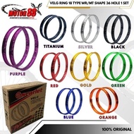 28H/SR7 WM Shape Rims {18 - 160 & 18 - 185 / 18 - 185 & 18 - 215 } " Original Scarlet "