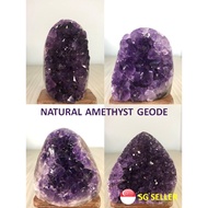 [SG Seller🇸🇬] Natural Amethyst Geode from Uruguay | Royal Purple Amethyst Geode | Natural Crystal Stone