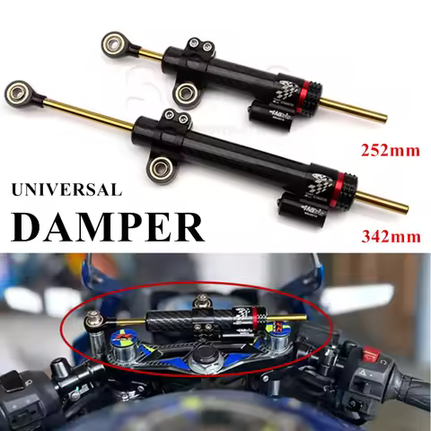 Motorcycle Adjustable Damper Steering Stabiliz 252mm 342mm steering stabilizer for Honda Kawasaki Ya
