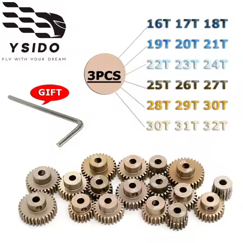 3PCS 48P Metal Pinion Motor Gear 16T- 32T 3.175mm Shaft for Traxxas Arrma HSP HPI AXIAL Tamiya Losi 