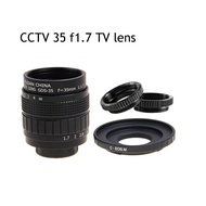 yuan6 FUJIAN 35mm F1.7 CCTV TV Movie lens+C Mount + Macro ring for Canon EOS M6 Mark II M2 M3 M5 M10